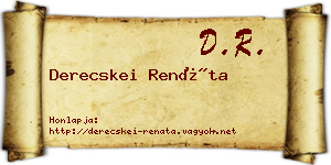 Derecskei Renáta névjegykártya
